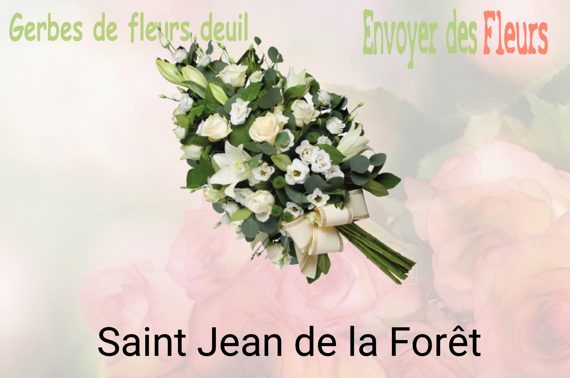 Gerbe de fleurs de deuil livrée à Saint-Jean-de-la-Forêt